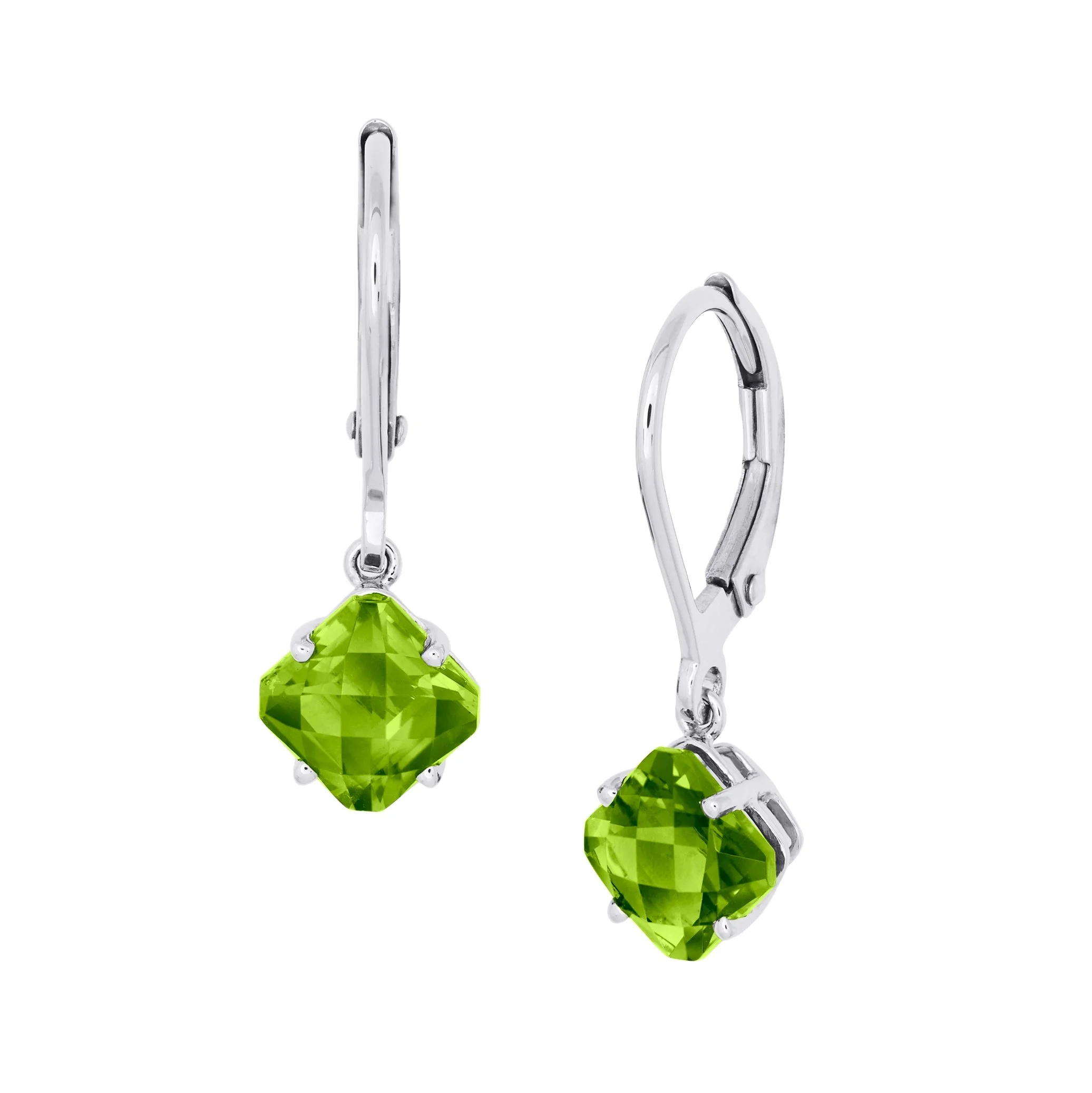アクセサリー 14K White Gold Peridot 14k White Gold Peridot and Diamond Ring – Cappelloandco